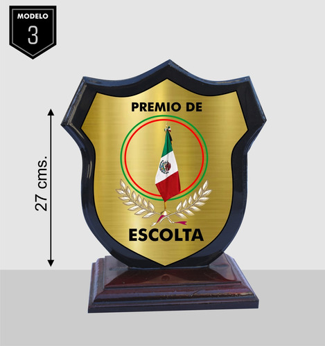 Tres Trofeos Escolta Escolar /envio Gratis