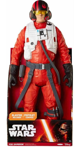 Muñeco Poe Dameron Star Wars Big Figs 50 Cm Con Accesorios