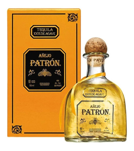 Tequila Patrón Añejo 100% Agave De Mexico Con Estuche