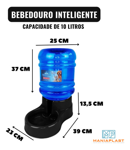 Bebedouro Automático Pet 10 Litros Para Cães E Gatos Cor Azul 0