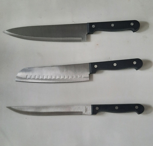 ** Set De 5 Cuchillos + Chaira De Cocina + Barra Imantada *