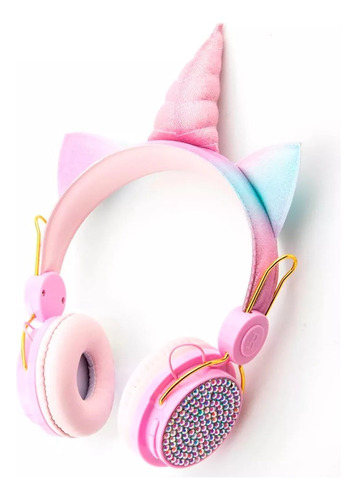 Headphone Infantil Unicornio Bluetooth Para Criança Menina