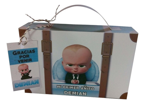 25 Souvenir Infantil Valija Jefe En Pañales Para Armar!