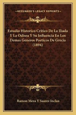 Libro Estudio Historico Critico De La Iliada Y La Odisea ...