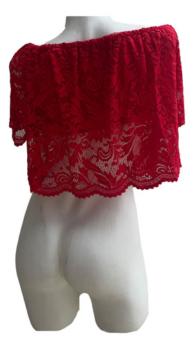 Blusa Top Bordado De Flores