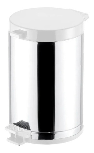 Viel lixeira com pedal e recipiente plástico com corpo aço inox e tampa plástica 10,5L