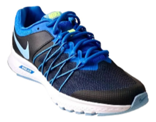 Zapatos Nike Air Relentless Para Damas Negras Con Azul 