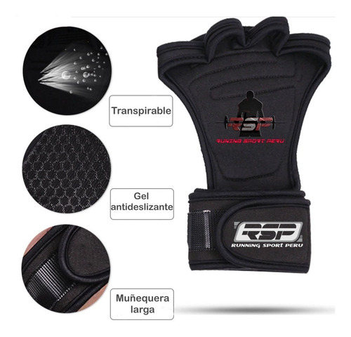 Guante Para Gimnasio Con Proteccion De Palma Fitness Halter