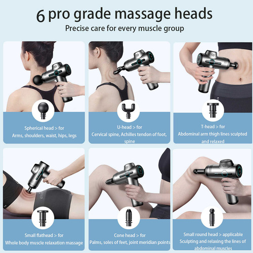 Herramienta De Relajación. Deep Heads Gun Muscle Fascia Port