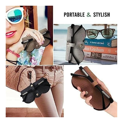 Funda Portátil Para Gafas De Sol Fabricada En Piel Suave