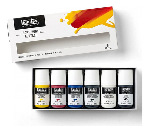 Tinta Acrílica Importada Soft Body Liquitex C/06 Cores 59ml
