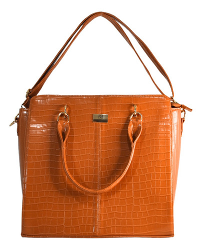 Bolso De Dama Dibella Ejecutivo Imit. Piel Cocodrilo Yalena