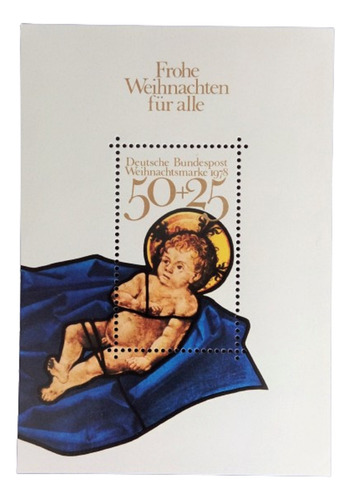 Alemania Arte, Bloque Mi 17 Navidad 1978 Mint L16144