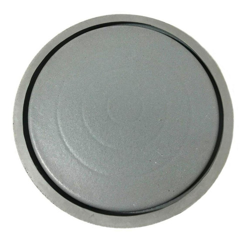 Prato Redondo 41cm Para Vasos De Planta De Chão Polietileno Cor Cinza