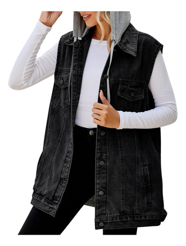 Chaqueta Moderna Con Capucha Y Bolsillos Con Botones Y Boton