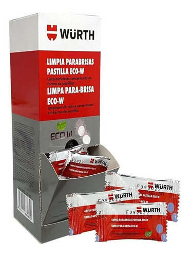 Limpa Para-brisa Em Pastilhas Wurth - Kit C/50 Pastilhas
