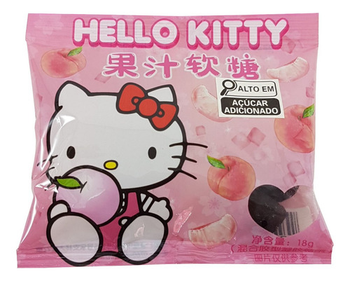 Bala Hello Kitty Candy Sabor Frutas Mistas Sanrio 90g