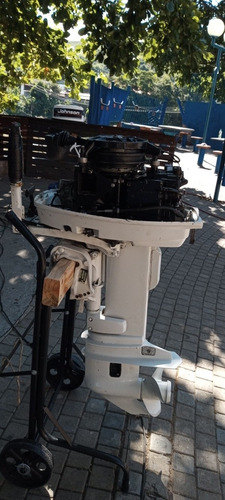 Motor De Popa Johnson 25 Hp Ano 97 + Carrinho + Tanque 23 Lt