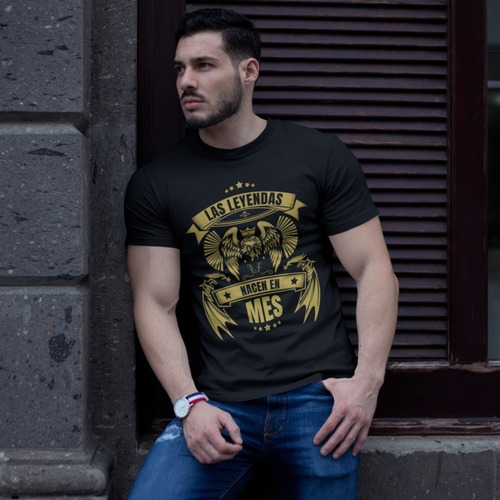 Imagen 3 de 5 de Playera Personalizada Cumpleaños-las Leyenda Nacen En- Mes