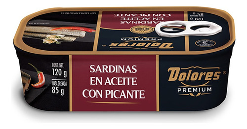 5 Pzs Dolores Premium Sardinas En Aceite Picante 120gr