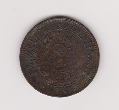 Moneda Argentina 2 Ctvs Año 1895 Excelente