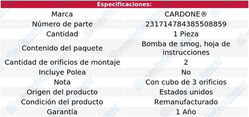 Bomba Aire Smog Cardone Mazda Cosmo R2 1.3l 76 Al 78 (Reacondicionado)