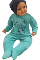 Comprar Enteritos En Plush Enterizo Bebe Con Pie Pijama