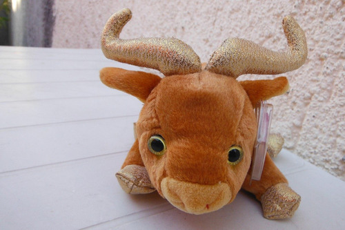 Peluche Golden Ox Ty Beanie Babies Juguete Bovino Dorado