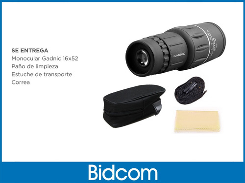 Imagen 7 de 9 de Monocular Gadnic 16x52 Compacto Definicion Alcance Lentes