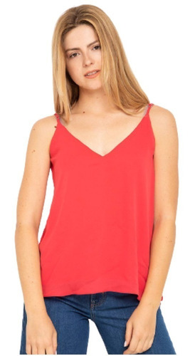 Musculosa Vestir Blusa Forrada Breteles Ajustables Importada