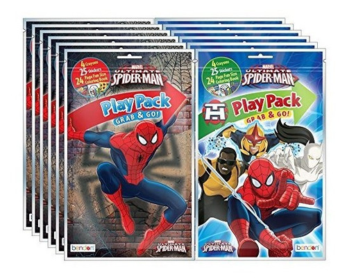 Paquete De 12 Packs De Marvel's Spider-man Grab & Go Play