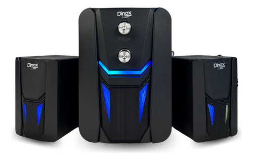 Parlantes Dinax DX-GAMEPAR Gamer Luces Rgb Auxiliar + Usb - Pc Notebook