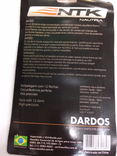 Imagem 6 de 6 de Conjunto De Dardos Setas Para Besta Com 12 Peças Nautika Ntk