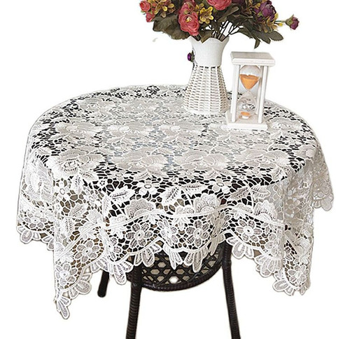 Mantel Bordado, Mantel Con Flores