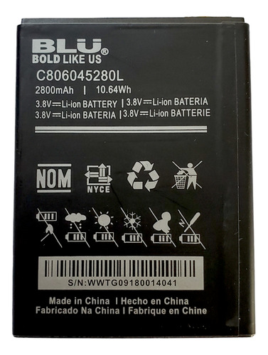 Pila Bateria Ion Litio Blu C806045280l Vivo X5 V7 V0490uu