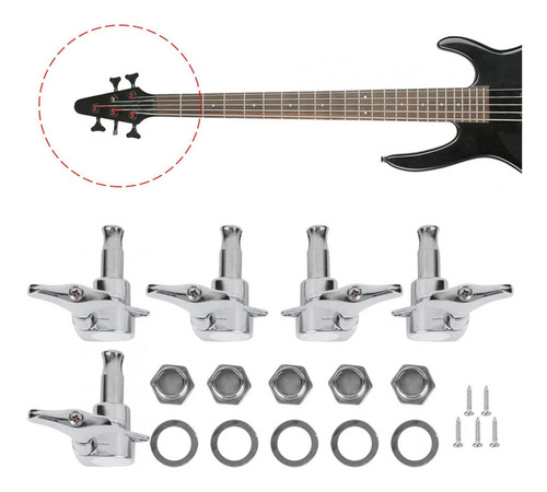 Clavijas De Afinación De Bajo De 5 Cuerdas De Aleación De Ba