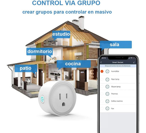 Enchufe Inteligente Wifi Cozylife App Alexa Google Home 4pcs Color Blanco