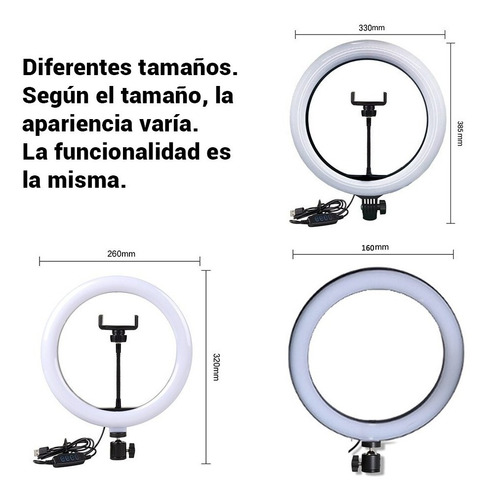 Anillo De Luz Led Regulable Con Trípode Para Teléfono