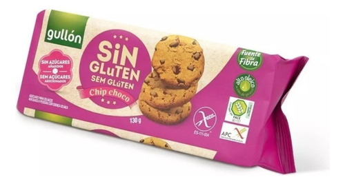 Galletitas Sin Gluten Chip Choco Gullón 130 Grs Fuente Fibra