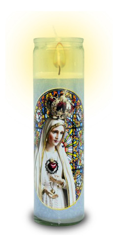 Vela Vidro Altar Nossa Senhora De Fátima - 12 Unidades