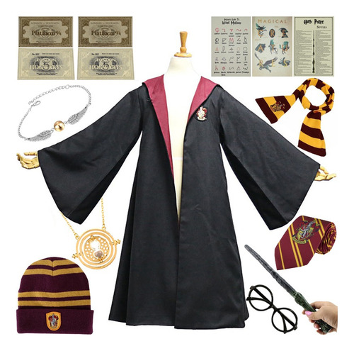 15 Piezas Harry Potter Anime Kit Ropa Capa Accesorios