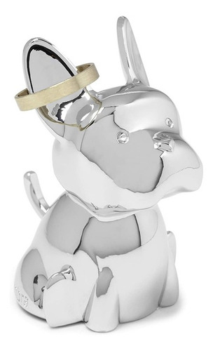 Porta-aneis Em Metal Umbra Cachorro 5x3.8x6.3cm Cromado