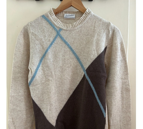 Sweater Crudo Detalles Geométricos-puños/base Estriada
