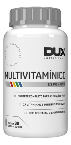 Multivitamínico Dux Nutrition Vitamina B12 Zinco & Magnésio