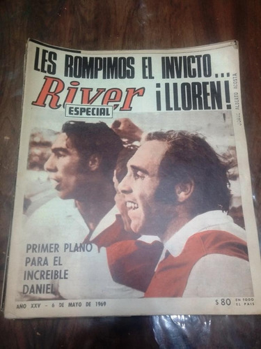 Revista River Especial Mayo 69 River Plate 2 Boca Juniors 0