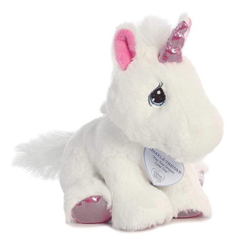 Cor Aurora Precious Moments Peluche Suave Unicornio Blanco