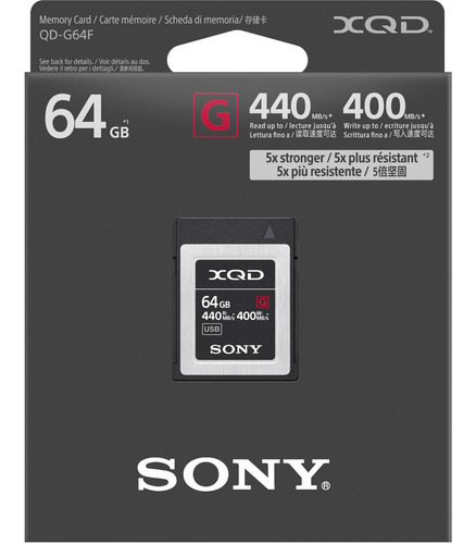 Memoria Xqd Sony 64gb G-series 440mb/s Original Lacrado