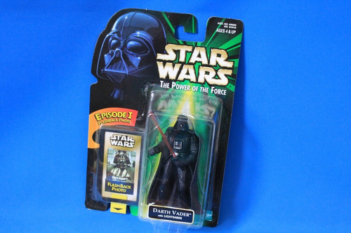 Darth Vader With Lightsaber Star Wars Power Of The Force (Usado)