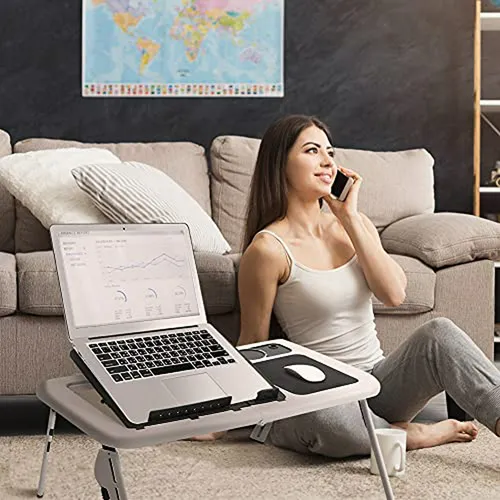 Escritorio Portátil Cocoarm Con Ventiladores Usb Y Soporte P