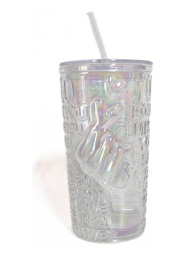 Vaso De Cristal 600ml Tipo Sturbucks Transparente